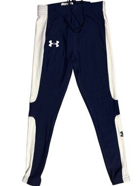 Under Armour ColdGear Leggings Women’s Small Navy White Compression Tights 2009